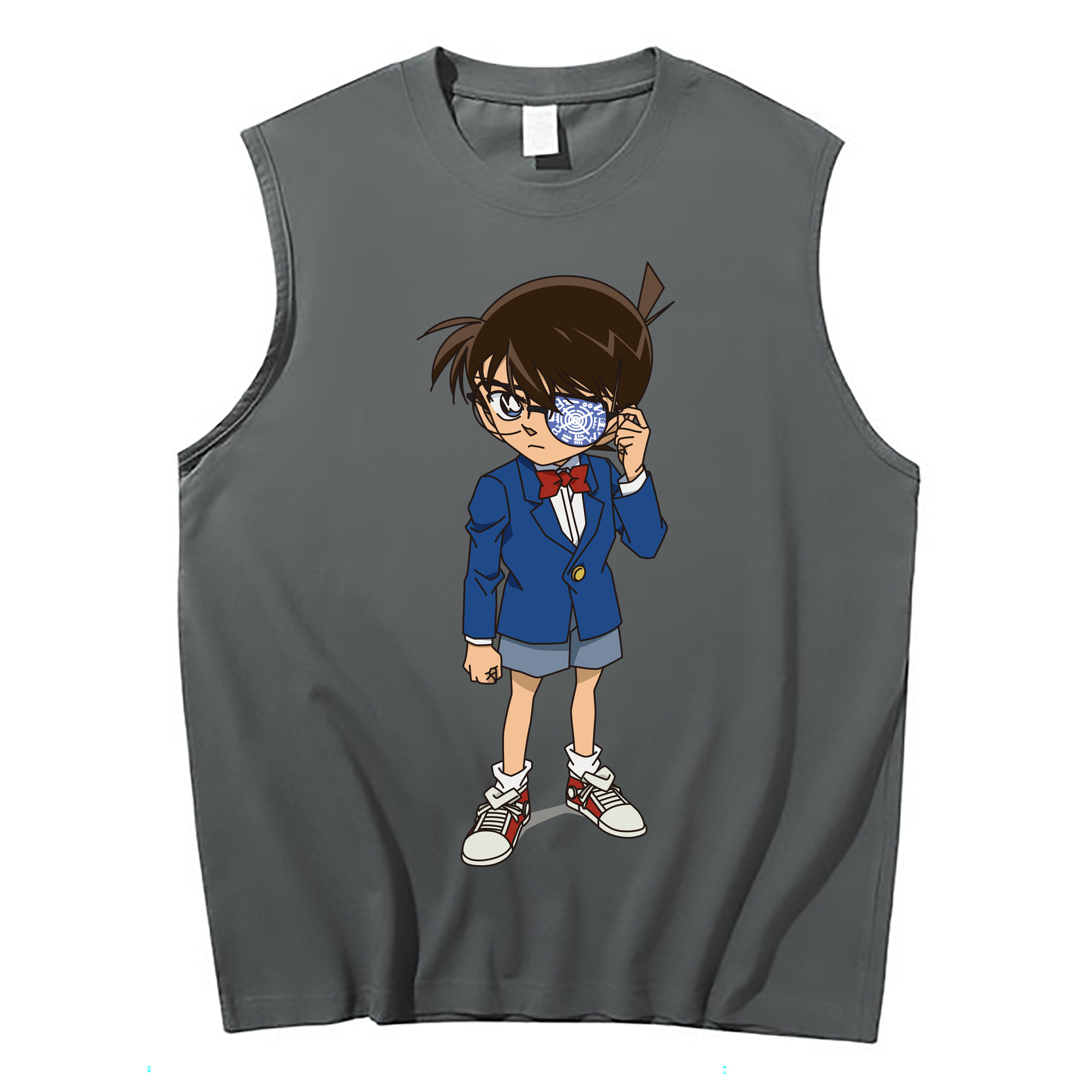 （画像用） 名探偵コナン 江戸川 コナン Detective Conan Conan Edogawa コットン100％タンクトップ（フロントプリント）